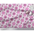 thumbnail image 2 of Soimoi Cotton Voile Fabric Snow Flakes Floral Print Sewing Fabric Yard 56 Inch Wide, 2 of 5