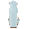 thumbnail image 3 of BLISSFUL STEP Women's Open Toe Platform Ankle Strap Chunky Heel Sandals, 3 of 6