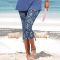 thumbnail image 2 of Womens Relaxed Fit Pants by Generic Summer Casual Drawstring Solid Cropped Cargo Pants, Black, Size XL, 2 of 5