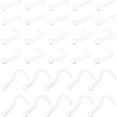 thumbnail image 1 of ORUYROP Clear Nose Rings Studs Clear Piercing Retainer Set Septum Lip Cartilage Tongue Rook Daith Ear Industrial Nipple Belly Clear Piercing Jewelry for Work Surgery, 1 of 2