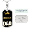 thumbnail image 2 of Munch Saucisse Chatons Saucisse Chat Papa Roi Porte-Clés Acier Inoxydable Ou or 18k, 2 of 8