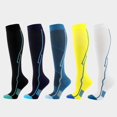 thumbnail image 1 of 6 Paires de Bas de Compression pour Femmes Hommes Circulation 20-30 mmHg Bas de Compression pour Course Infirmière Enflure Voyage Vol, 1 of 4