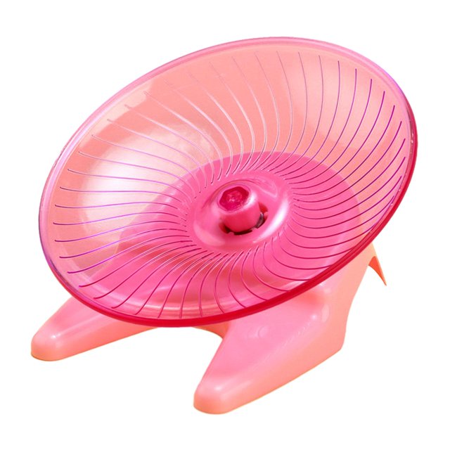 Hamster Wheel Running Wheel Durable Jogging Wheel Toy, Training Platform Rotating Disc Roller for Rats Hedgehog Small Animals Pink red
