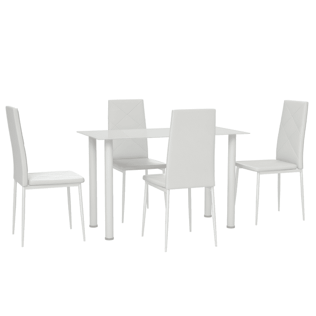 HOMCOM Dining Table Set Modern Kitchen Table and Chairs Set 5 Pieces