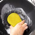 thumbnail image 4 of 1 Pcs Multi-Purpose Scrub Sponges For Kitchen,Non-Scratch Microfiber Sponge,Heavy-Duty Washable Scouring Pad,Reusable Microfiber Sponge,Effortless Cleaning Of Dishes,Pots And Pans All,Yellow, 4 of 8