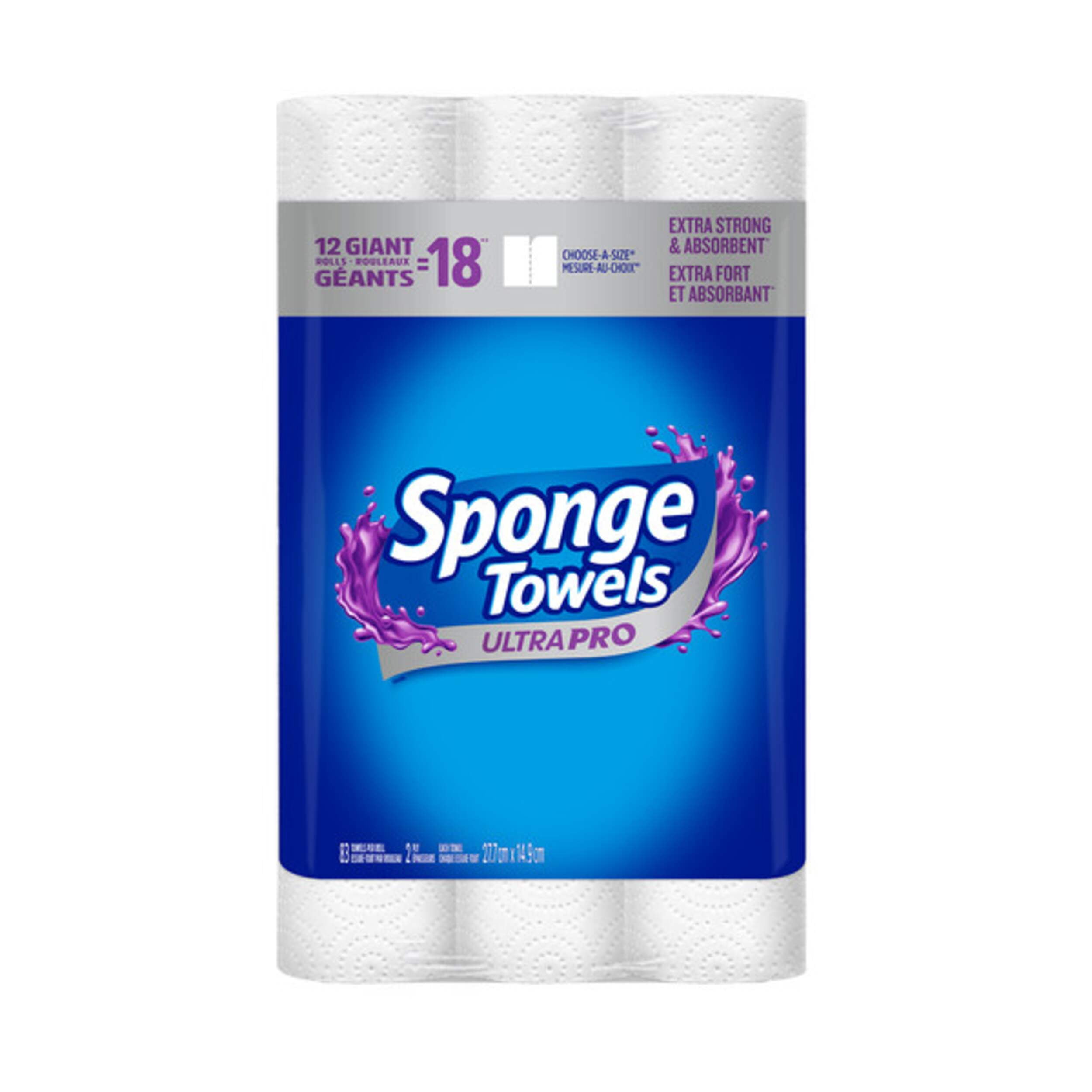 SpongeTowels Utra Pro Giant Roll Paper Towel, 12-pk
