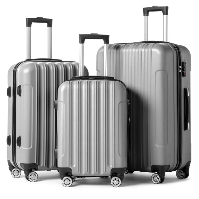 Ktaxon Ensemble de 3 Valises : Valise à Roulettes, Coque Rigide, Légère, avec Serrure TSA.