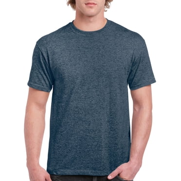 Gildan Mens Heavy Cotton T-Shirt, 4XL, Heather Navy