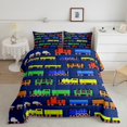 thumbnail image 2 of Erosebridal Ensembles de Literie Colorés Train Simple avec Couette, Insert de Couette Transport, Décoration de Chambre Locomotive à Vapeur, Réversible 2 Pcs, 2 of 8