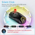 thumbnail image 2 of Mistaha Souris Ergonomique Sans Fil à Triple Mode avec DPI Réglable et Lumière RVB - HXSJ T40 Blanc, 2 of 7