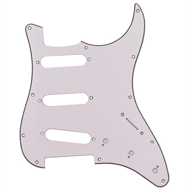 Plaque de Protection Colorée en Celluloïd à 11 Trous pour Guitares Strat SSS