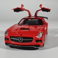 thumbnail image 2 of Diecast 1:32 Mercedes Benz SLS AMG Alloy Super Sports Car Model Simulation Sound And Light Toy Holiday Gift For Friends Collect White, 2 of 6