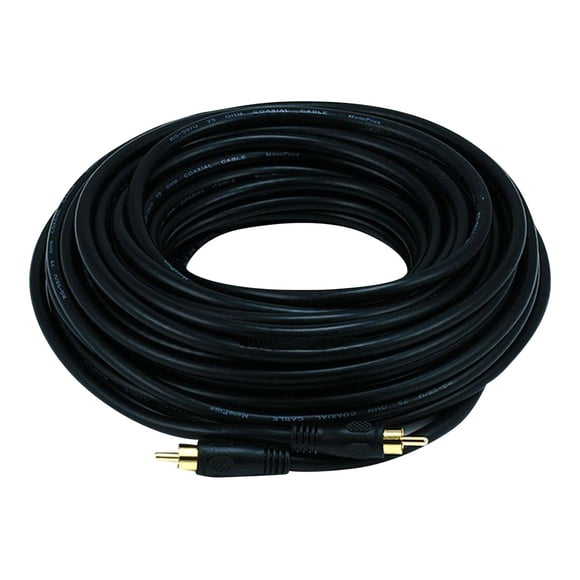 Monoprice - Video / audio cable - RCA male to RCA male - 50 ft - double shielded - black