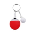 thumbnail image 2 of KLKCMS Porte-Clés Mode Mini Tennis de Table - Raquette de Pong Couleur Rouge Alliage Plastique, 2 of 5
