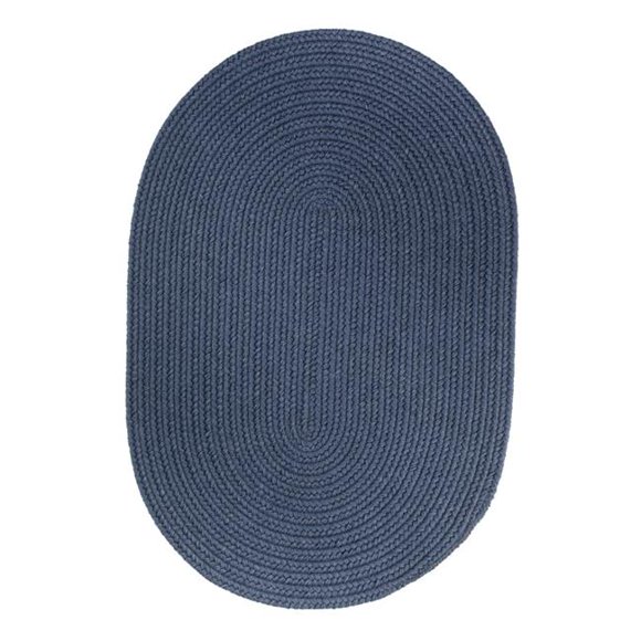 Rhody Rug S102R060X096 Solid 5x8 Wool Rug Sailor Blue Rug