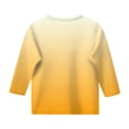 thumbnail image 5 of Splozh T-Shirts à Manches Longues pour Fille T-Shirt Décontracté à Col Rond à Manches Trois Quarts T-Shirt Régulier Basique Haut à Manches 3/4 Jaune, 8-9 Ans, 5 of 5