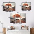 thumbnail image 4 of Designart Tree black framed wall art, Coral Tree Autumn I , Trees Large framed wall art decor, Coral Traditional black framed wall art, 20x12 inches black frame, 4 of 5