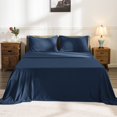 thumbnail image 4 of Subrtex Soft Microfiber Bed Sheets 3-piece Deep Pocket Sheet Set (Twin, Navy), 4 of 6