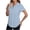 Blue, variant on Striped Shirt for Women Dressy Casual Button up Shirts Summer Short Sleeve Work Tops Business Office High Low Blouses, Pink, L