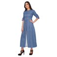 thumbnail image 3 of Moomaya Robe Kurti d'Été à Manches Courtes Imprimée, Tunique Ligne A pour Femmes, 3 of 5