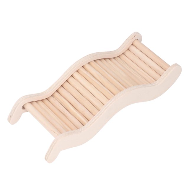 Hamster Climbing Toy Wooden Ladder Bridge Wooden Hamster Ladder Bendable Cage Toy For Small Animals