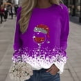thumbnail image 2 of Kcodviy Chandail de Noël Quotidien pour Femmes « Merry Noël Auntie » pour Femmes, Imprimé, Col Rond, Chandails de Mariée pour Femmes, Col Rond, Coupe Ajustée, Chandails à Enfiler, Hauts Décontractés à Manches Longues, Chandails d'Entraînement, Blouse Ample, 2 of 5
