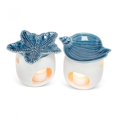 thumbnail image 4 of Ensemble de 2 Chauffe-Huile Coquillage Bleu sur Fond Blanc, 4 of 4