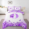 thumbnail image 1 of Erosebridal Monogrammed Comforter Sets Queen Size,Personalized Initial Bedding Queen Comforter Set,Letter Decoration,Reversible,Ultra Soft,3-Piece, 1 of 8