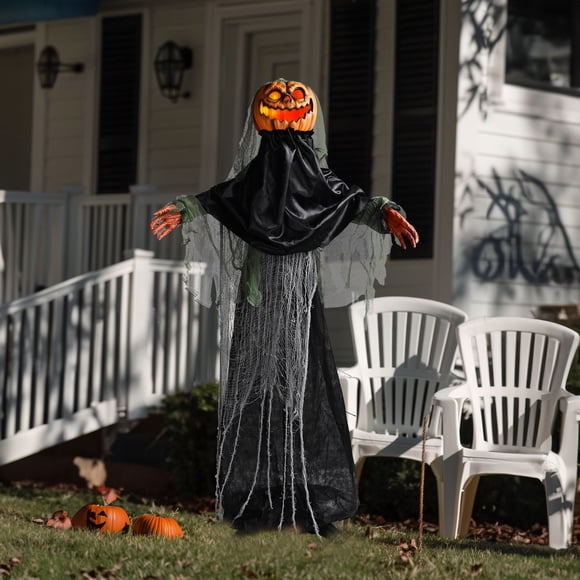 Yescom Scary Animated Halloween Pumpkin Decorations 5.4Ft with Motion & Sound Activated Glowing Head 2026
