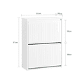 thumbnail image 3 of SoBuy Armoire à Chaussures 2 Tiroirs Basculants Rangement Organisateur FSR165-K-W, 3 of 3