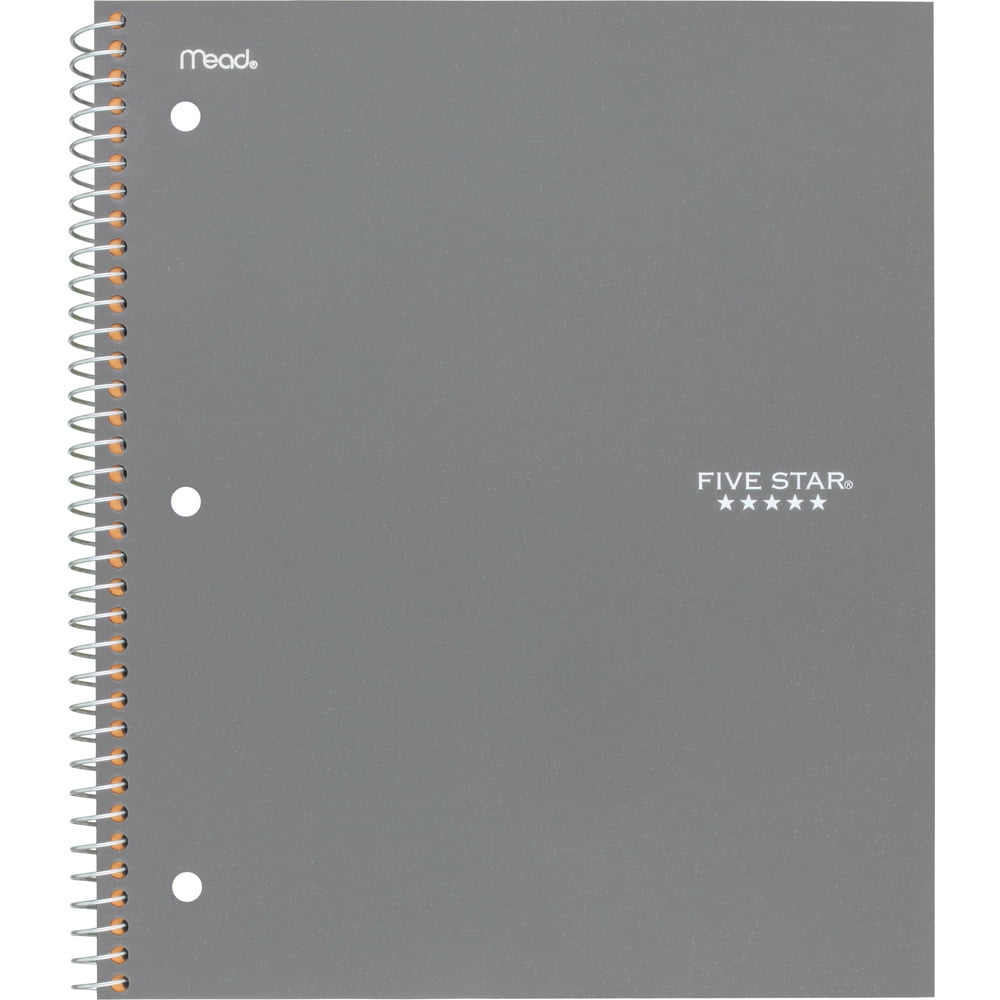 Five Star Cahier quadrillé 1 sujet 200 pages gris