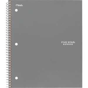 Five Star® 1 Subject 200pg Quad Notebook, Grey
