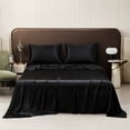 thumbnail image 1 of Birdeem Soft Silky King Size Sheet Set, Polyester Satin Bed Sheets with Pillowcases, Hotel Luxury Breathable Bedding for Enhanced Sleep Comfort, Includes Fitted Sheet and Microfiber Pillowcases, 1 of 9