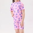 thumbnail image 4 of Pisexur Girls and Boys One Piece Rash Guard Swimsuit Kid Water Sport Short Swimsuit UPF 50+ Sun Protection Bathing Suits 1-16 Years, 4 of 5