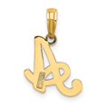 thumbnail image 4 of Diamond2Deal 14K Yellow Gold Script Letter A Initial Pendant for Women (L- 0.65inch, W- 0.5inch), 4 of 6