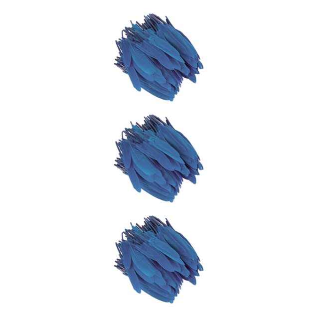 Maytalsory 100x DIY Boho Style Wild And Colorfast Feathers For Crafts Tear-resistant Klein blue 3Set