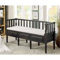 thumbnail image 2 of Furniture of America Hanita Transitional Wood Storage Bench in Walnut, 2 of 6