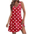 thumbnail image 1 of Penkiiy Robe pour Femmes, 2024 Robes Hawaïennes Robe de Soirée Sans Manches Débardeur m Rouge, 1 of 6