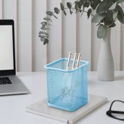 RRJ Mesh Pencil Cup, Metal Pen Holder Desk Organizer, Wire Mesh Pen Jar Pencil Storage Bucket For Office Desk Home Study Supplies
