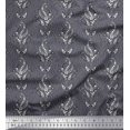 thumbnail image 1 of Soimoi Moss Georgette Fabric Leaves Block Print Sewing Fabric Yard 42 Inch Wide, 1 of 5