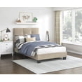 thumbnail image 2 of Lexicon Newberry Velvet Twin Platform Bed in Light brown, 2 of 9