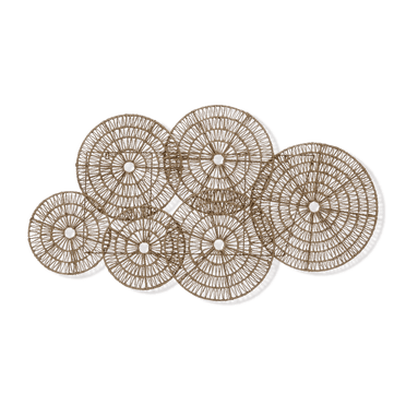 Bouclair Art Mural de Cercles en Herbe Marine Naturelle 40,1 X 25,4 Po (101,85 X 64,52 cm)