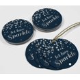thumbnail image 4 of Inkdotpot Pack Of 100 Let Love Sparkle Wedding Favor Paper Tags Craft Real Silver Foil Hang Tags, 4 of 6