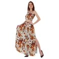 thumbnail image 3 of Bimba 2 Pcs Robe de Plage Aguichant pour Femmes Imprimée Smockée Crop Top & Longue Jupe Ensemble, 3 of 7