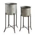 thumbnail image 1 of Creative Co-Op DA6878 Set of 2 Iron Planters on Stands, 1 of 4