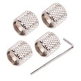 thumbnail image 1 of Electric Guitar Knob, Durable Aluminum Alloy Material 4pcs Electric Guitar Knobs Guitar Speed Control Knob, 1pc Hex Wrench For Guitar Instrument Lovers Black,Silver, 1 of 8