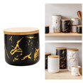 thumbnail image 3 of Ceramic Sugar Bowl with Bamboo Lid Home Decor Jars for Organization, 3 of 8