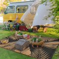 thumbnail image 3 of Outdoor Rug  for Patios   Reversible Outdoor Plastic Straw Camping Rug Carpet  Large Area Rugs Mats for RV  Camper  Deck  Balcony  Porch  Backyard  Beach  Picnic. Leaf, 3 of 6
