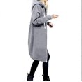 thumbnail image 3 of Veste à Capuche Longue en Polaire à Fermeture Éclair pour Femmes Grande Taille, 3 of 5