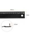 thumbnail image 2 of Unique Bargains Aluminum Alloy Anti Slip Straight Ruler, 80cm, Black, 2 Count, 2 of 6